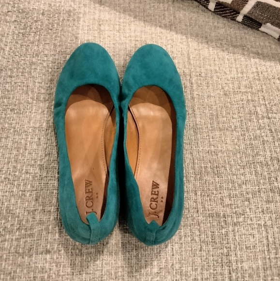 J.Crew Teal Suede Ballet Flats - Picture 4 of 7